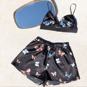 Handmade Satin Bralette and Short Set